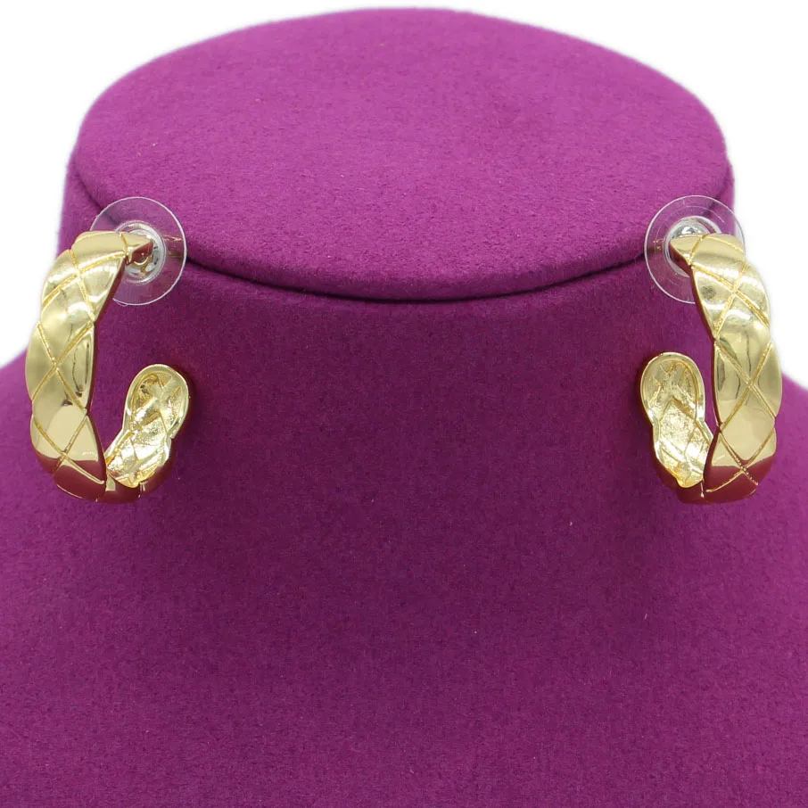

PINXUN Gold Color Earrings For Ethiopian Dubai Nigerian Women Men Gold Plated Jewelry Wholesale Jewelry Arab Party Gifts JLY14
