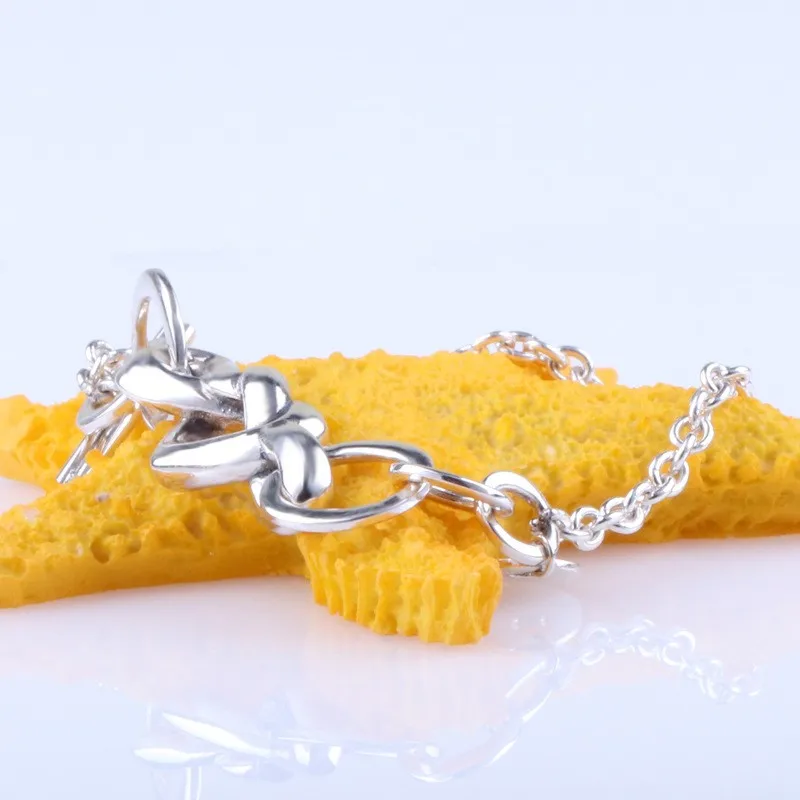 

2020 New 925 Sterling Silver Pan Bracelet Heart Pan Bracelet Interwoven And Knotted Fit European Charm Bracelets Women Jewelry