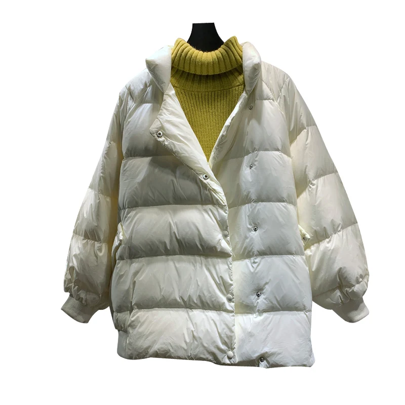 

Куртка женская короткая на утином пухе с воротником стойкой