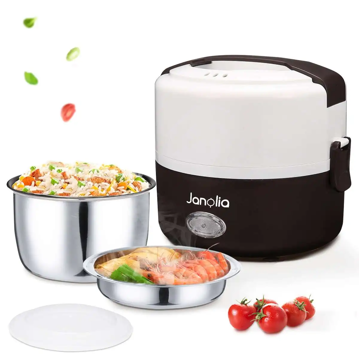 

1L Rice Cooker Thermal Heating Electric Lunch Box 2 Layers Portable Food Steamer Cooking Container Meal Lunchbox Warmer