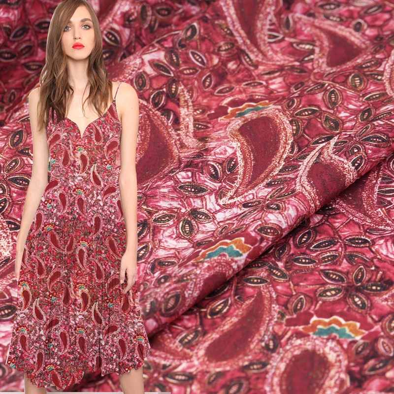 Женское платье из крепдешина с цифровым принтом ширина 114 см | Дом и сад