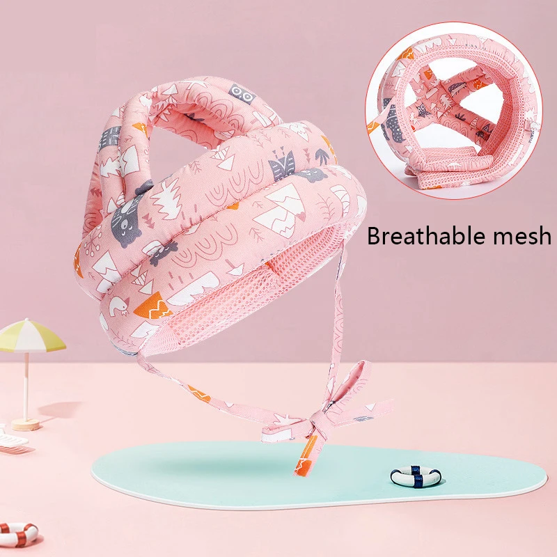 Регулируемая мультяшная Защитная шапка для малышей Детский защитный шлем мягкая