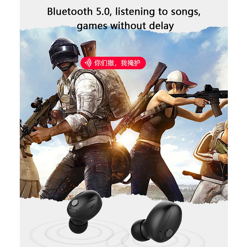 HATOSTEPED TWS Bluetooth 5 0 наушники беспроводные для телефона настоящие стерео спортивные