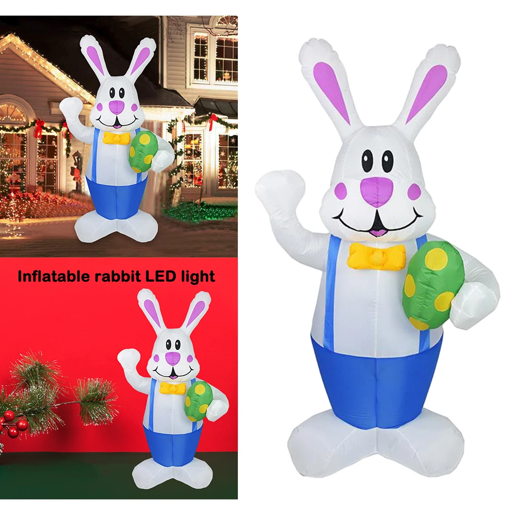 

6ft Inflatable Easter Bunny Luminous Rabbit Build-in LEDs Decor Toy