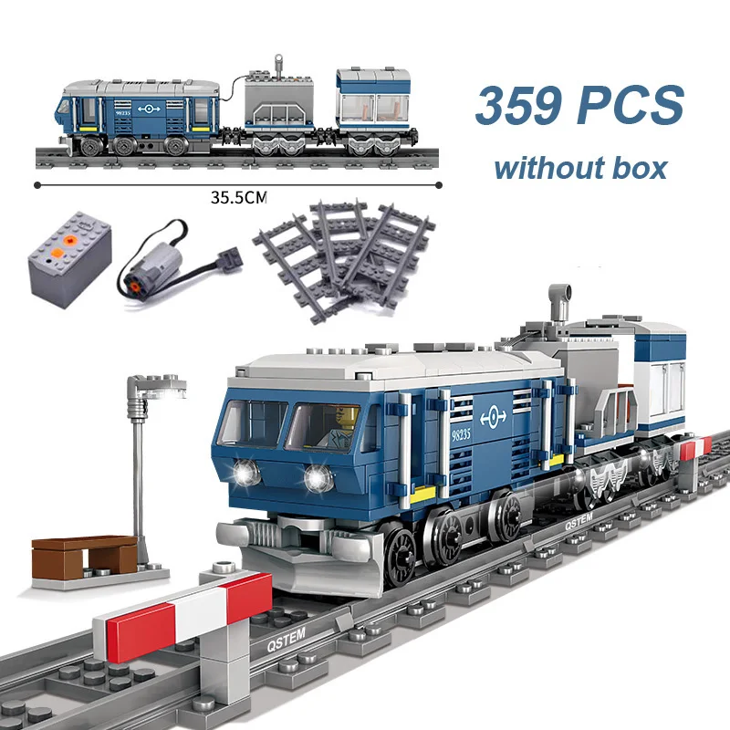 

New building blocks city train toys train led tracks rails wheels and motor parts with train set