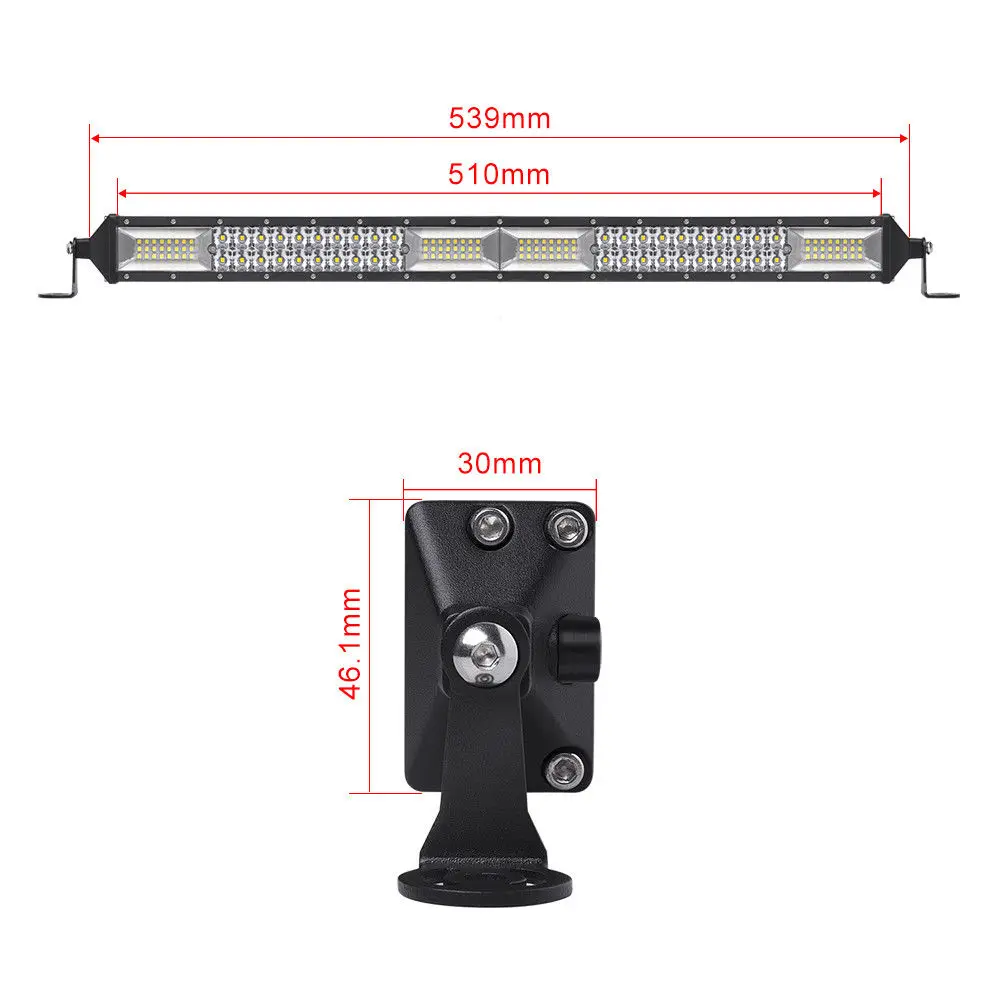 12 '✢'' световая балка для внедорожника светодиодная 12V 24V Автомобильные