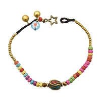 bohemian simple handmade star bell beaded bracelets set for women geometric layered bracelets bangles jewelry