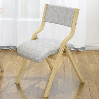leisure chair home modern simple nordic dining chair desk chair back chair restaurant creative wooden folding computer chair