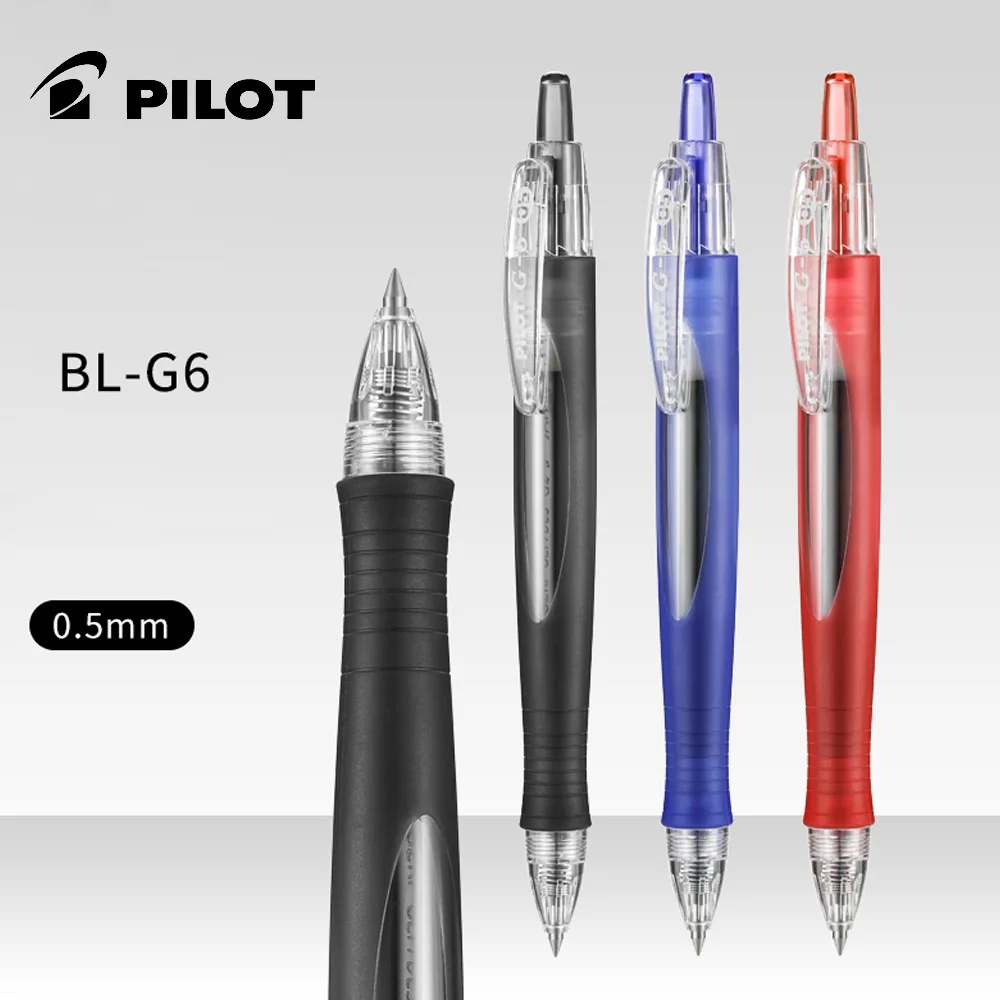 3/6 шт Япония PILOT BL-G6 пресс гелевая ручка 0 5 мм обтекаемый эргономичный дизайн для