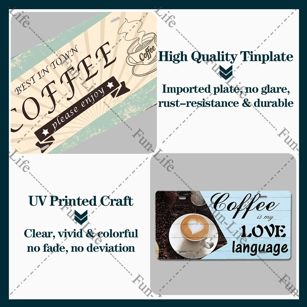 Металлические оловянные знаки для кофе табличка домашний декор металлическая