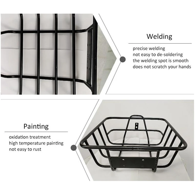 

Wire Lift-Off Rear Basket Bicycle Rear Basket Iron Hanging Basket Thickened and Widened Bicycle Basket for Bicycles