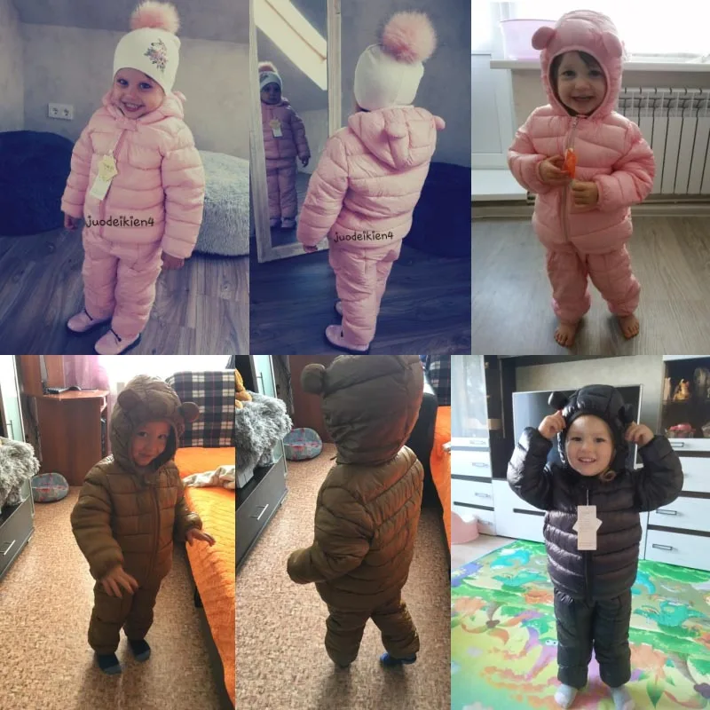 Хлопковое зимнее пальто с капюшоном для девочек зимняя куртка мальчиков