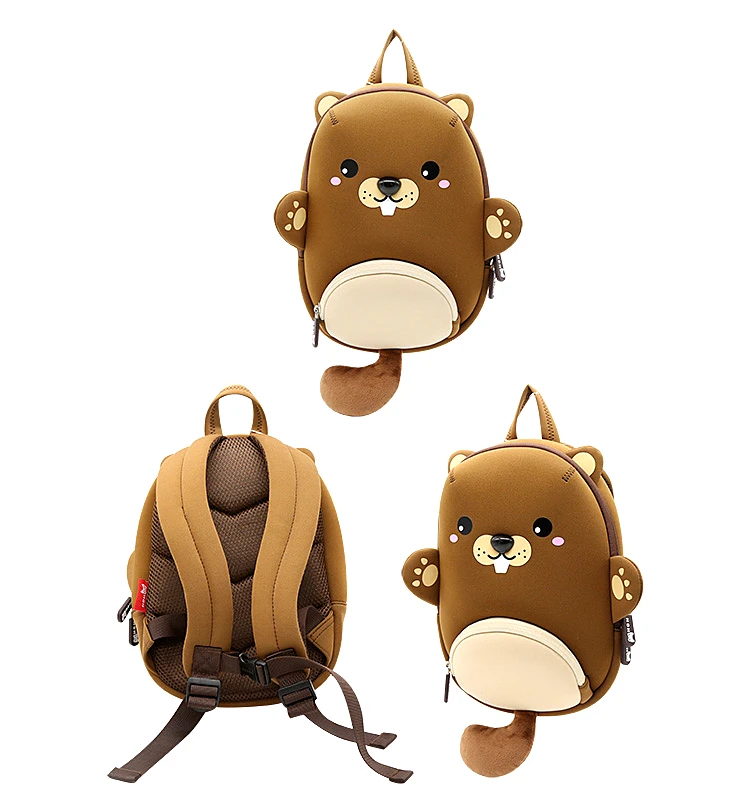 NOHOO mochila, Детская сумка с 3D рисунком животных, Детский рюкзак для детей 1-3 лет, водонепроницаемый рюкзак для путешествий, милые школьные сумки