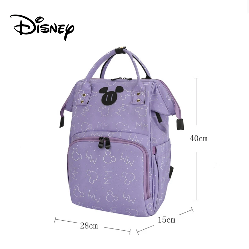 Disney Mickey Mommy Maternity Diaper Bags Large Capacity Baby Organizer USB Travel Baby Care Bag Fashion Mom Diaper Bag Backpack images - 6