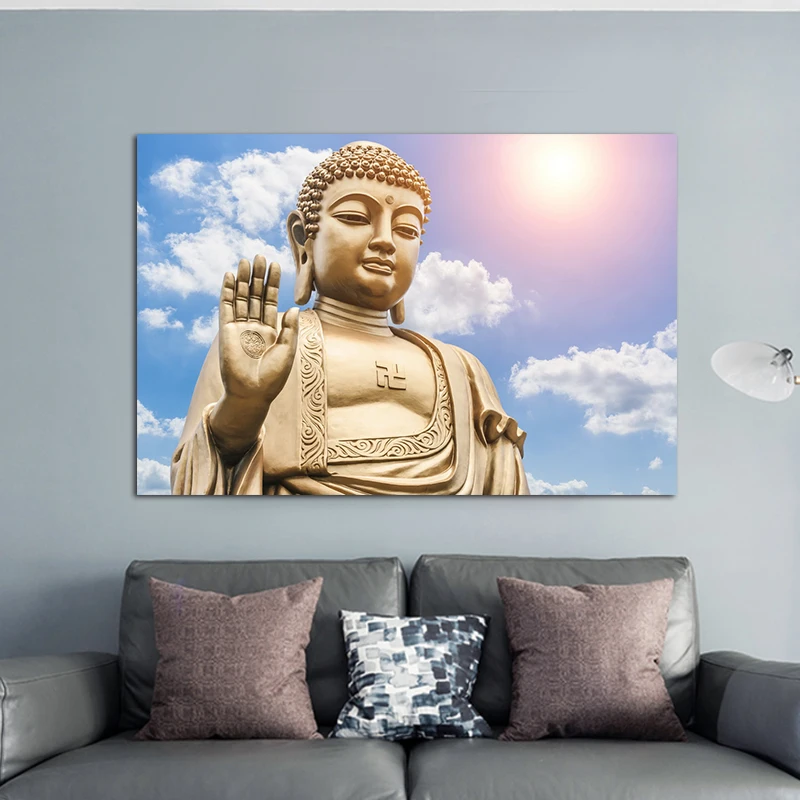 Плакат холст КУНСТ Гуд боддха шильдерия настенное искусство воор Woonkamer домашний