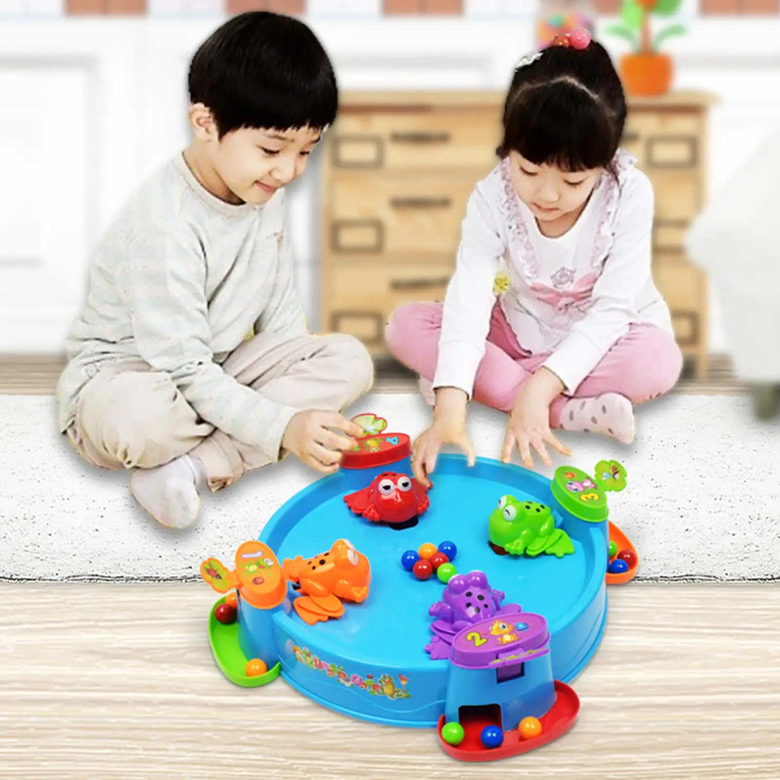 

Kids Educationa Toy Baby Toys Frog Grabs Ball Game Parent-child Interactive Table Games Feeds Frog Swallow Beads Eat Beans