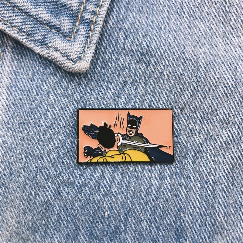 Забавная эмалированная брошь в стиле панк с геометрическим рисунком из фильма