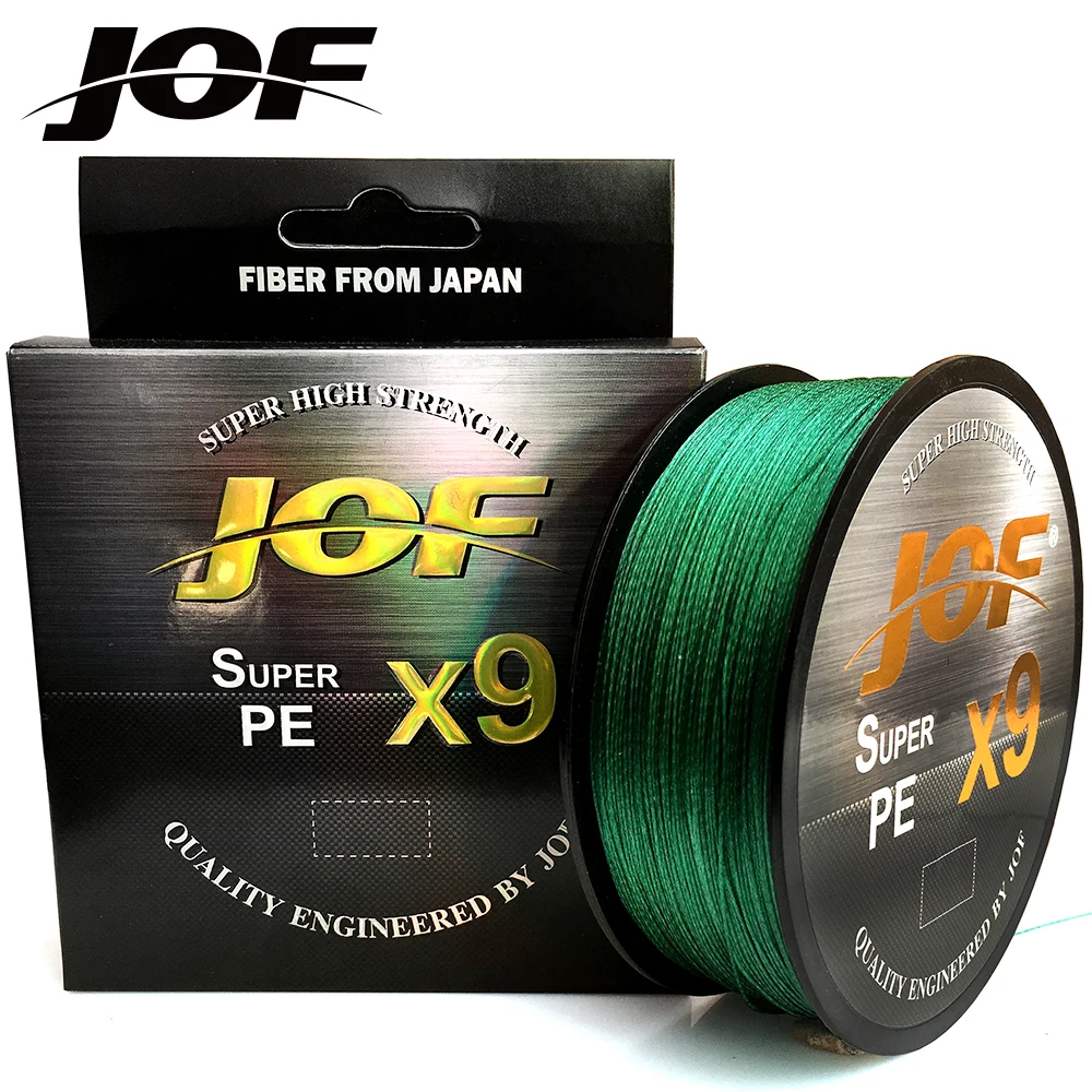 JOF Fishing Line 500M 9 Strands Braided Multifilament PE 20 24 35 40 50 65 80LB | Спорт и развлечения
