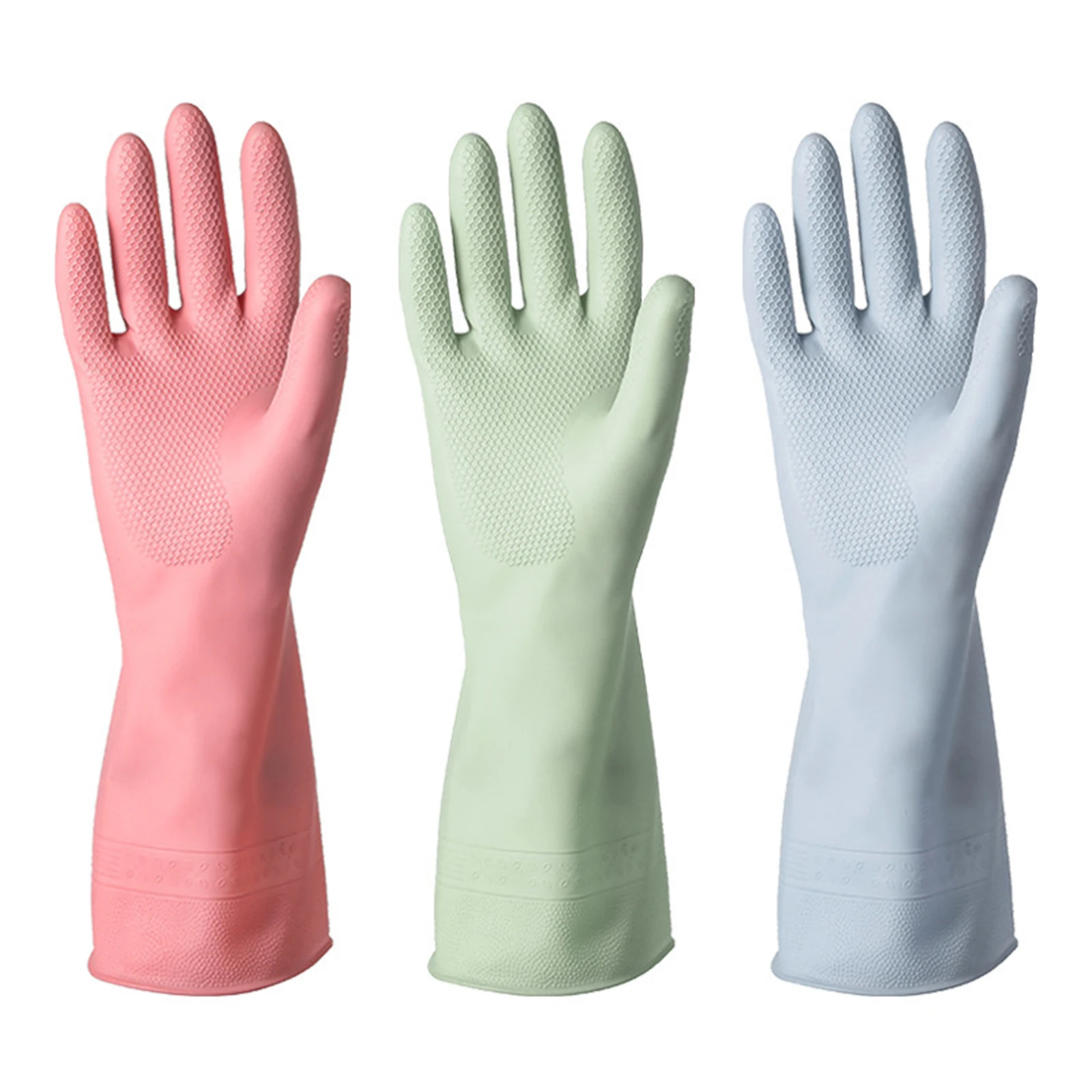 

1Pair Cleaning Gloves Kitchen Waterproof Dishwashing Glove Durable Rubber Dish Washing for Household Chores Cleaning Scrubber
