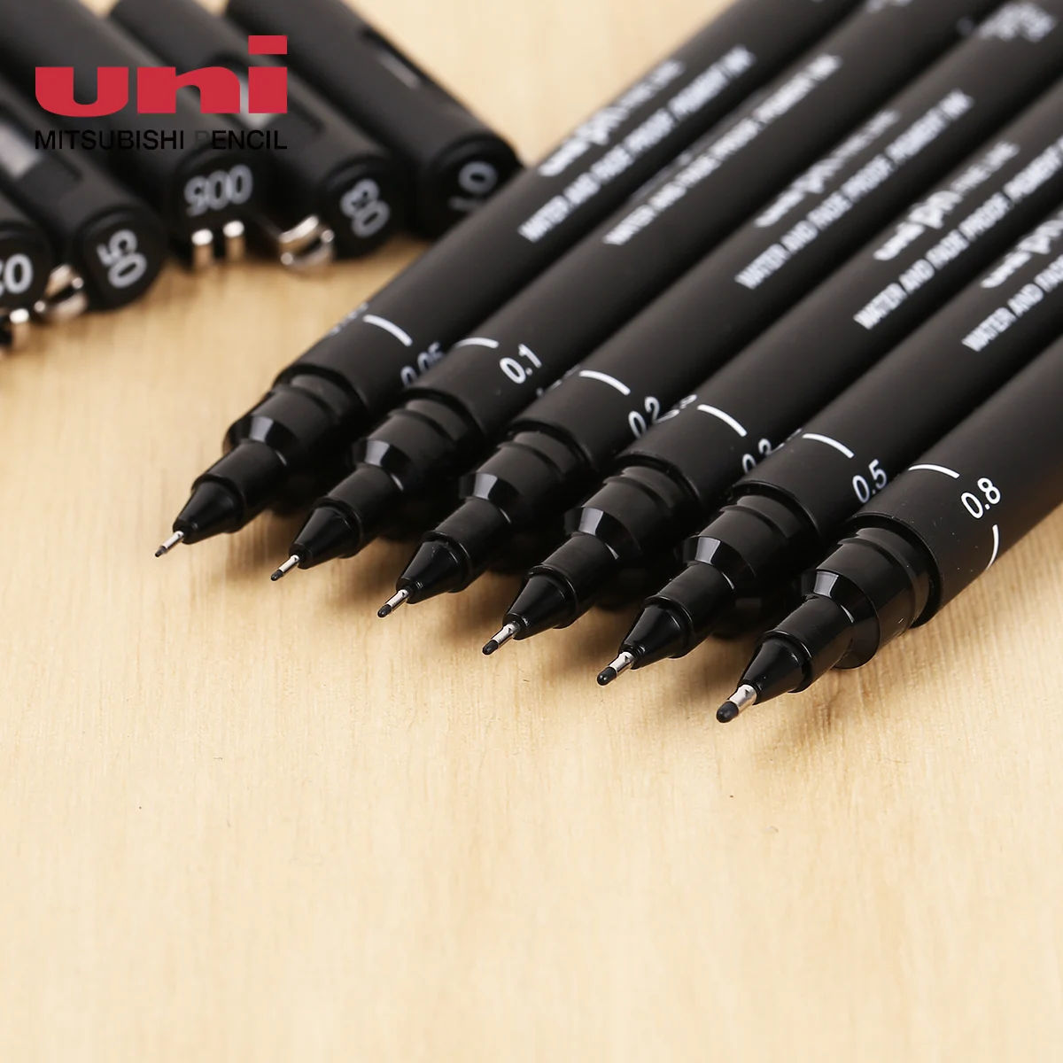 Japan 6 шт. тонкая линия Pin Liner Set Fineliner черная чернильная ручка 0 05 мм 1 5 Micron маркер для