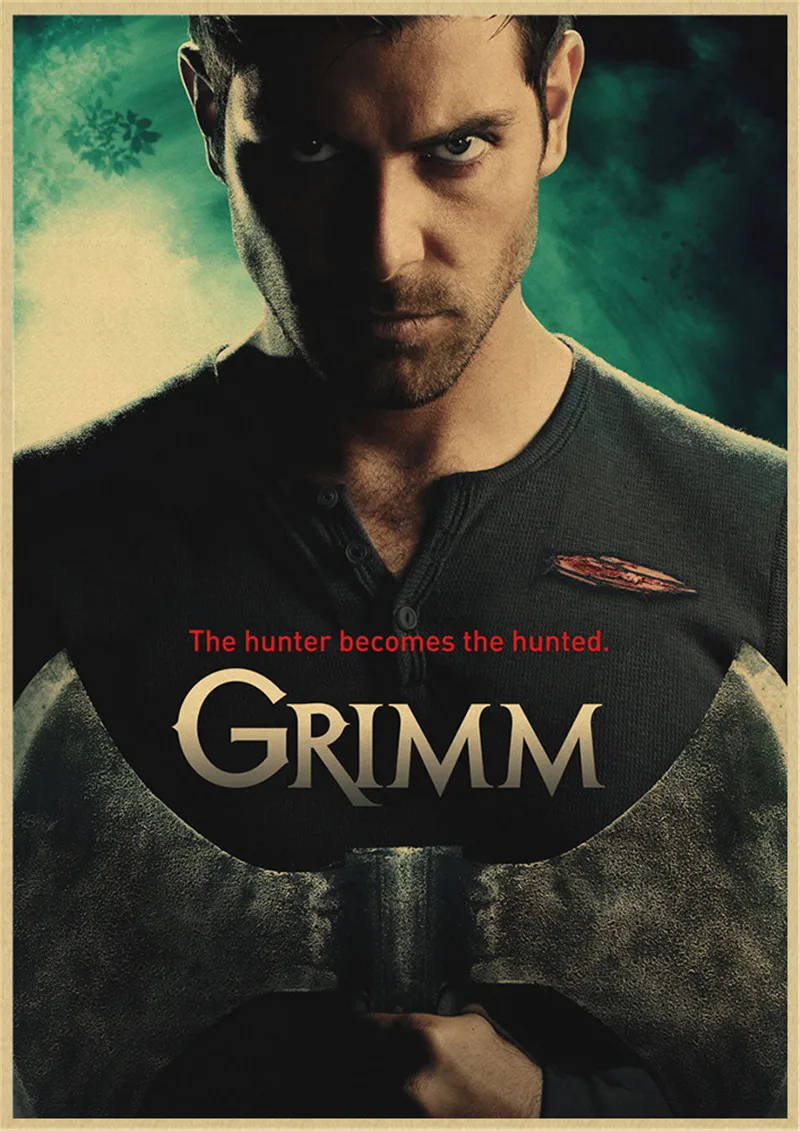 Плакат GRIMM из крафт-бумаги четкое изображение настенные наклейки украшение для