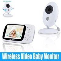 wireless lcd audio video baby monitor radio nanny music intercom ir 24h portable baby camera baby walkie talkie babysitter xf808