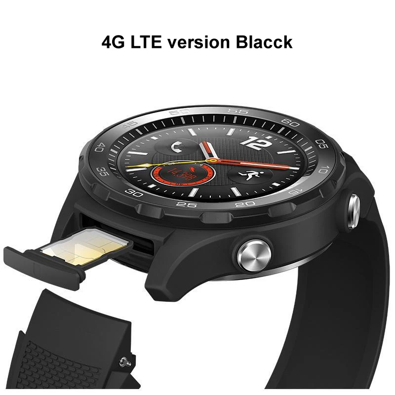4G Black Спортивные Смарт-часы huawei с глобальной прошивкой, 2, трекер сердечного ритма для Android, iOS, IP68, водонепроницаемые, NFC, gps часы - Цвет: 4G Black