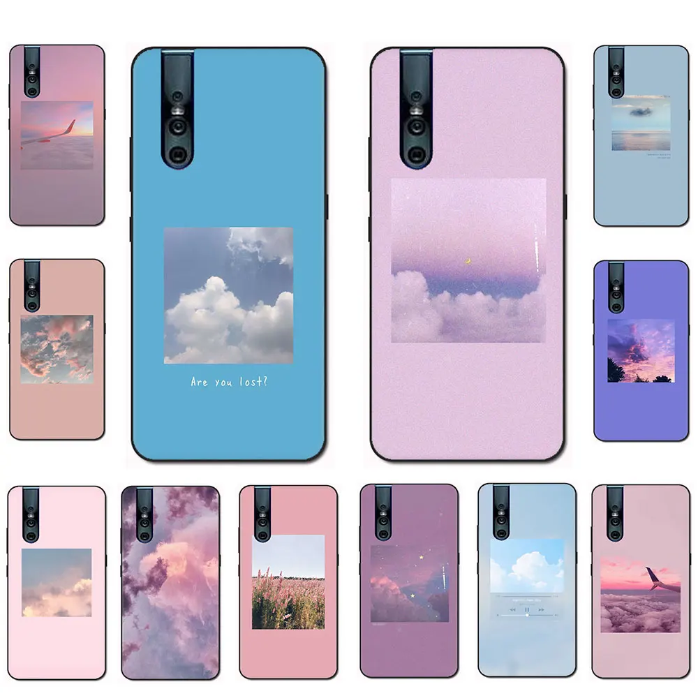 Сладкий небо Розовый Мягкий ТПУ чехол для телефона VIVO X30 IQ00 S5 всего контура NEX 3 Y11