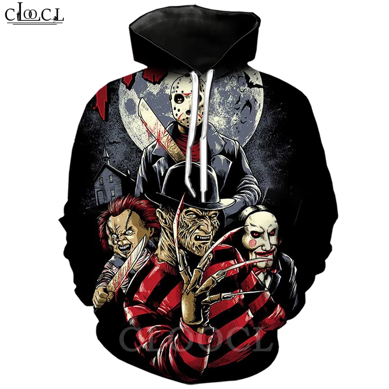 Толстовка с капюшоном и 3D принтом из фильмов убийцы B373|Мужские толстовки