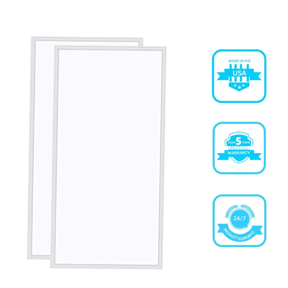 2 пары в упаковке из х 4 фута 75 Вт светодиодный Панель светильник ETL 9000 люмен 5000K