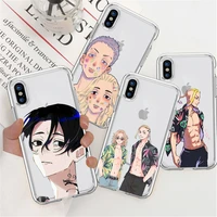 tokyo revengers manjiro sano clear phone case for iphone 11 pro max 12 13 xs xr 7 se x 8 6 plus cute anime soft tpu cover fundas