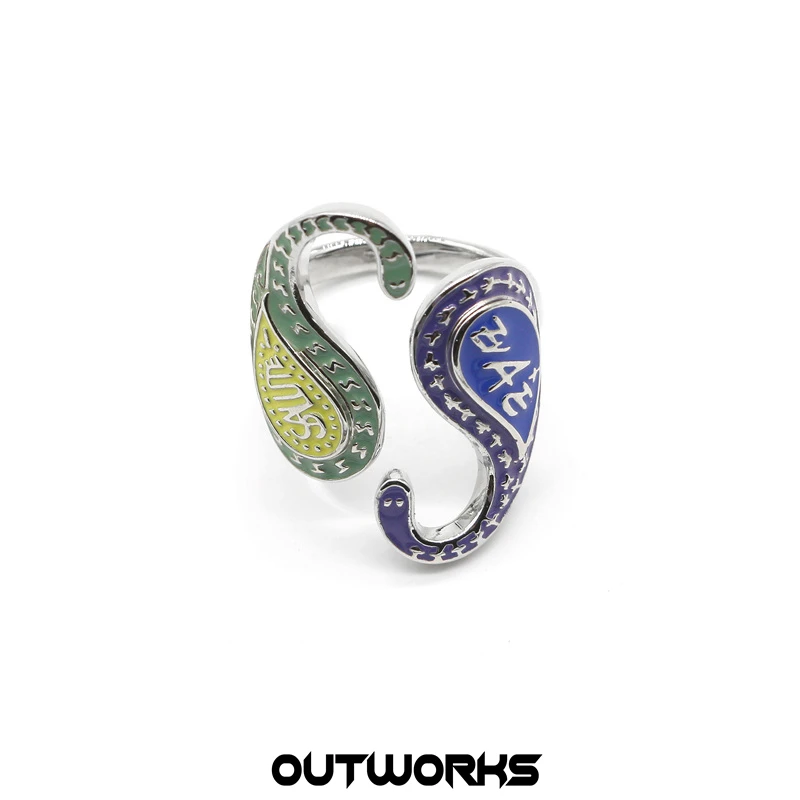 Outworks 2021 Салют x * EVAE Новый Змеиный узор Пейсли хип-хоп креативное модное кольцо для
