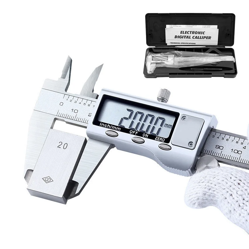 

Digital Vernier Caliper 6 Inch 150mm Stainless Steel Electronic Metal Caliper Micrometer Depth Measuring Tools Calipers