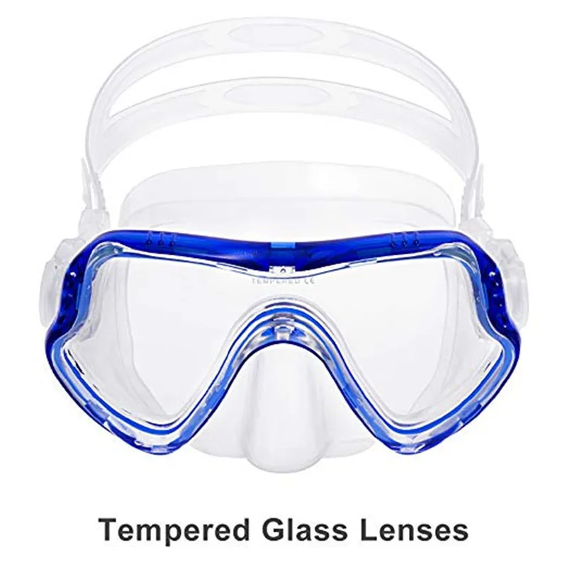 Scuba Diving Mask Set Anti Fog Goggles with Snorkel Glasses Tube Adjustable Strap for Women Men Adult Swimming | Спорт и развлечения
