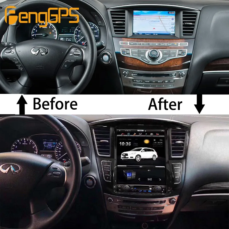 12," Tesla Android 8,1 Автомобильный мультимедийный радио без dvd-плеера для Infiniti QX60 JX35 2012- gps навигация