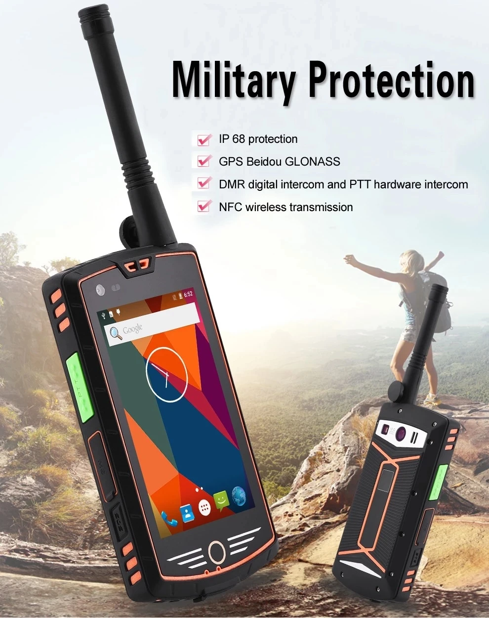 R700 W305 IP68 водонепроницаемый MTK6753 смартфон на базе восьмиядерного процессора для