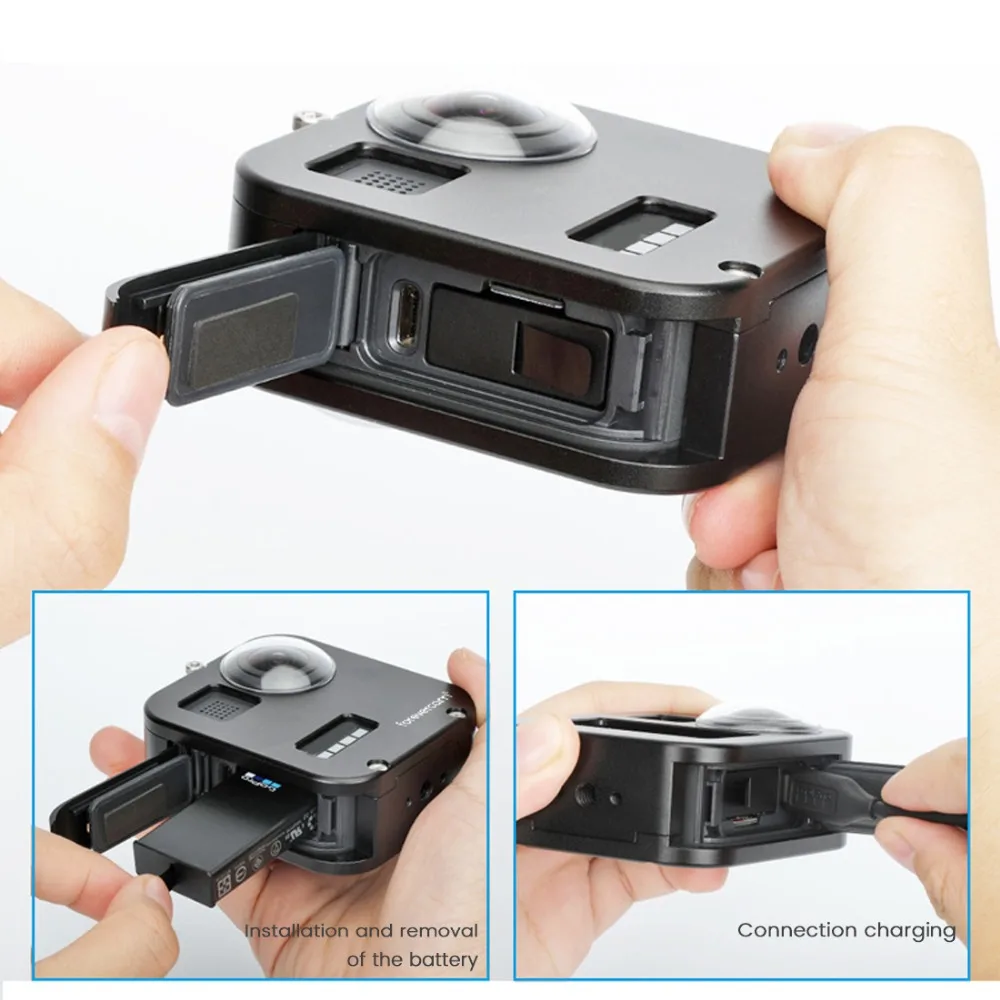 Suptig CNC алюминиевые аксессуары для Gopro Max Защитный чехол Корпус Оболочка Чехол