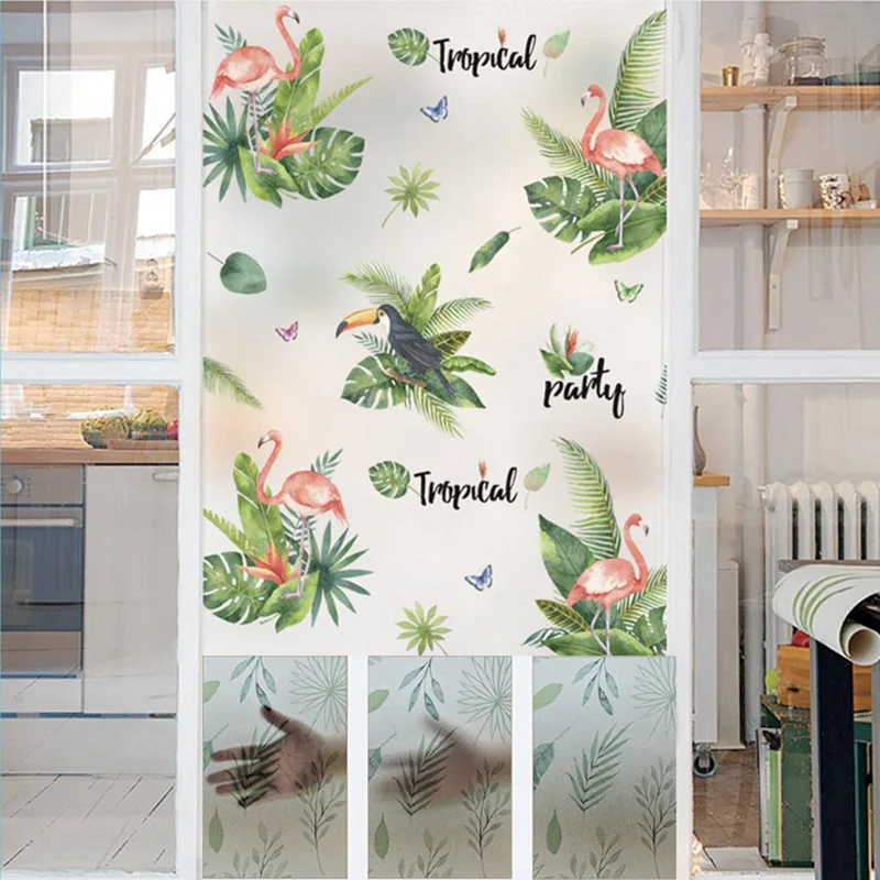 

100*58cm Frosted Window Glass Sticker Light Opaque Bathroom Sliding Door Window Film Decoration Personality Creative