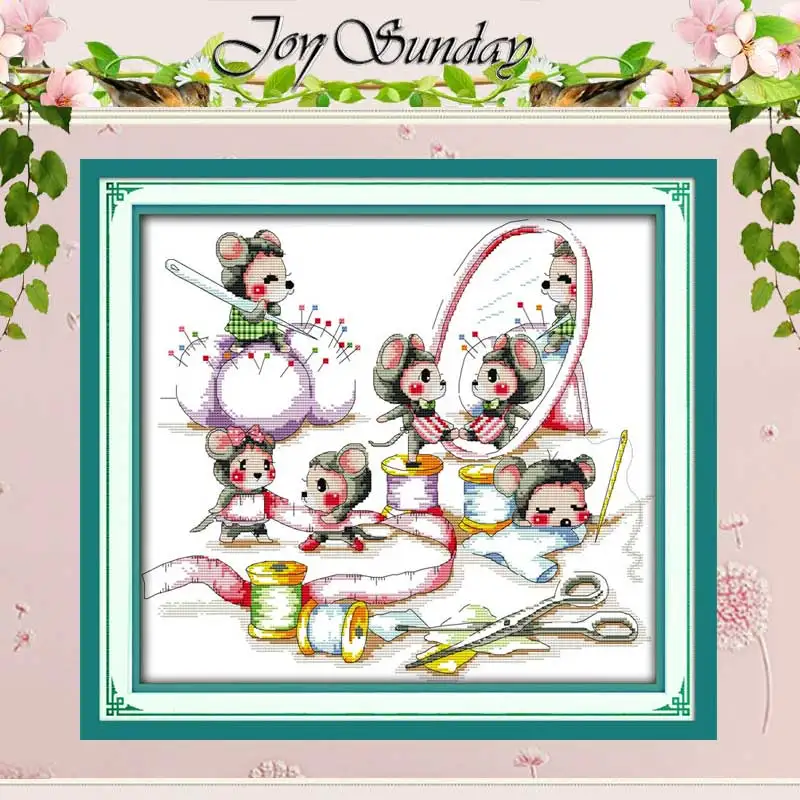 Набор для вышивания крестиком Little Mouse 11CT 14CT | Дом и сад