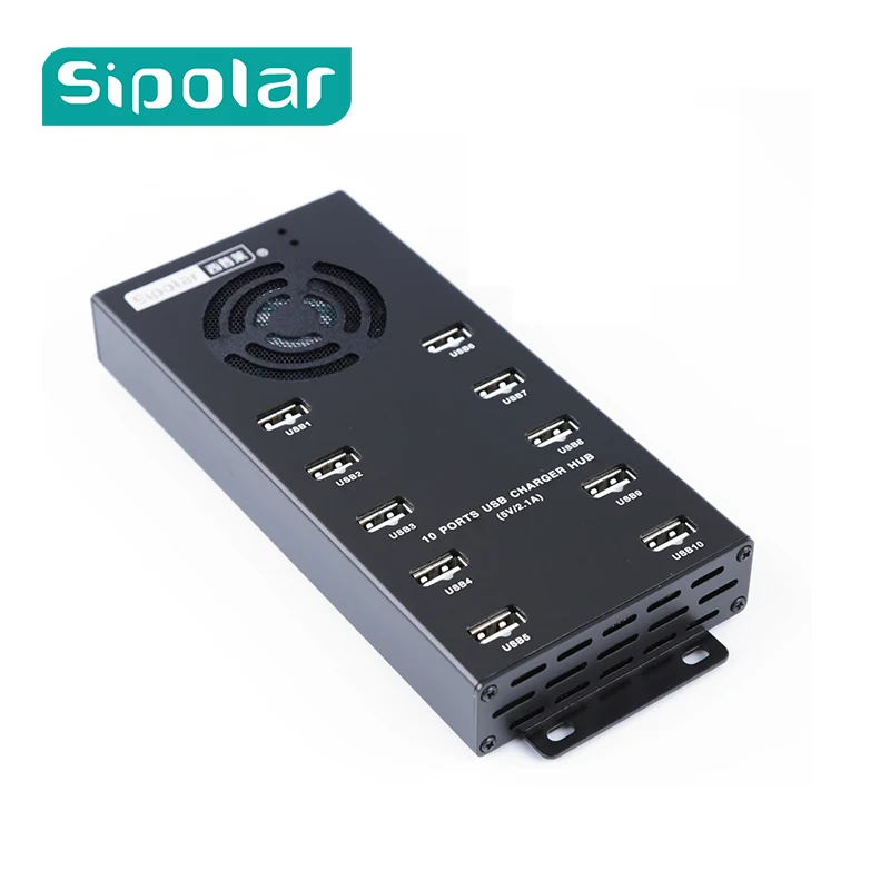 Sipolar USB 10 портовый концентратор 2 0 зарядное устройство с адаптером питания 12 В А