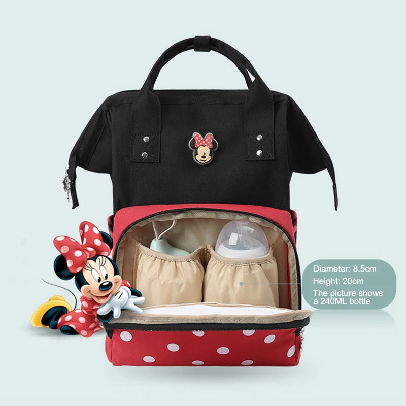 Disney рюкзак для мамы, Женский Многофункциональный подгузник, детская USB бутылочка с изоляцией, сумка для мам с Микки Маусом, сумка для подгузников