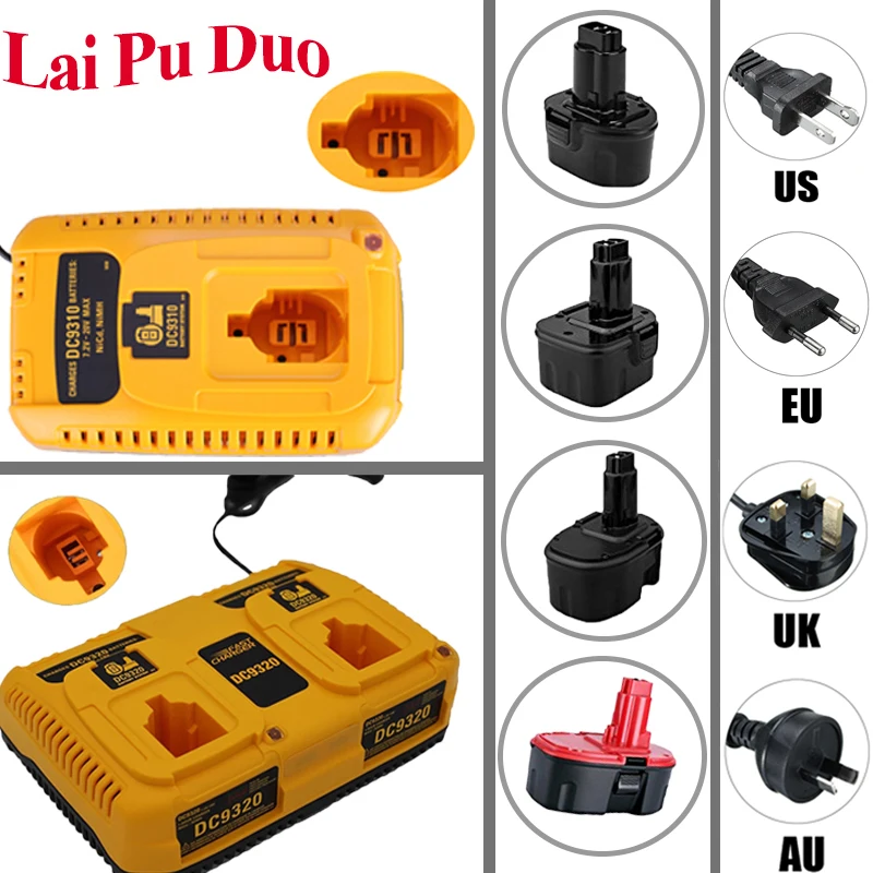 Зарядное устройство для аккумуляторов Dewalt DC9320 DC9310 7 2 18 в Ni CD и mh DW9057 DC9071 DC9091