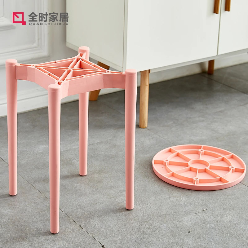 

Simplicity Small Stool Plastic Round Stool Son Household Low Stool Northern Europe Originality Thickening Bench Foldable