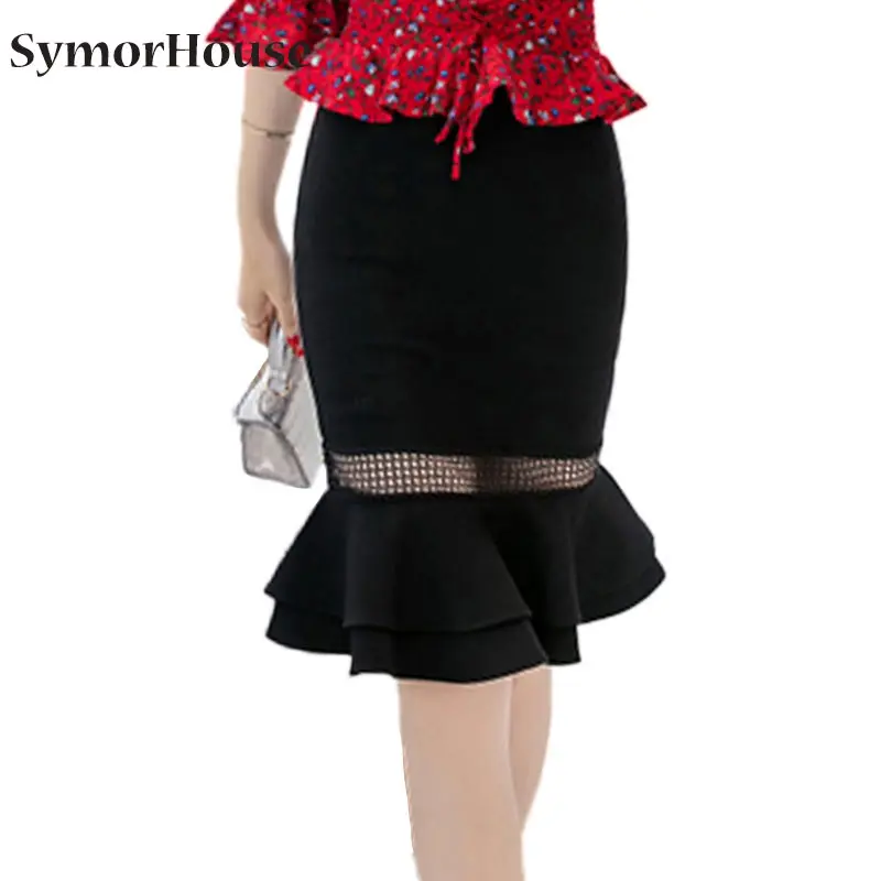 SymorHouse S-5XL юбки-карандаш для женщин модное кружевное платье в стиле пэчворк