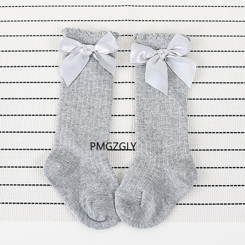 Детские носки белые осенние длинные теплые рождественские до колена с большим