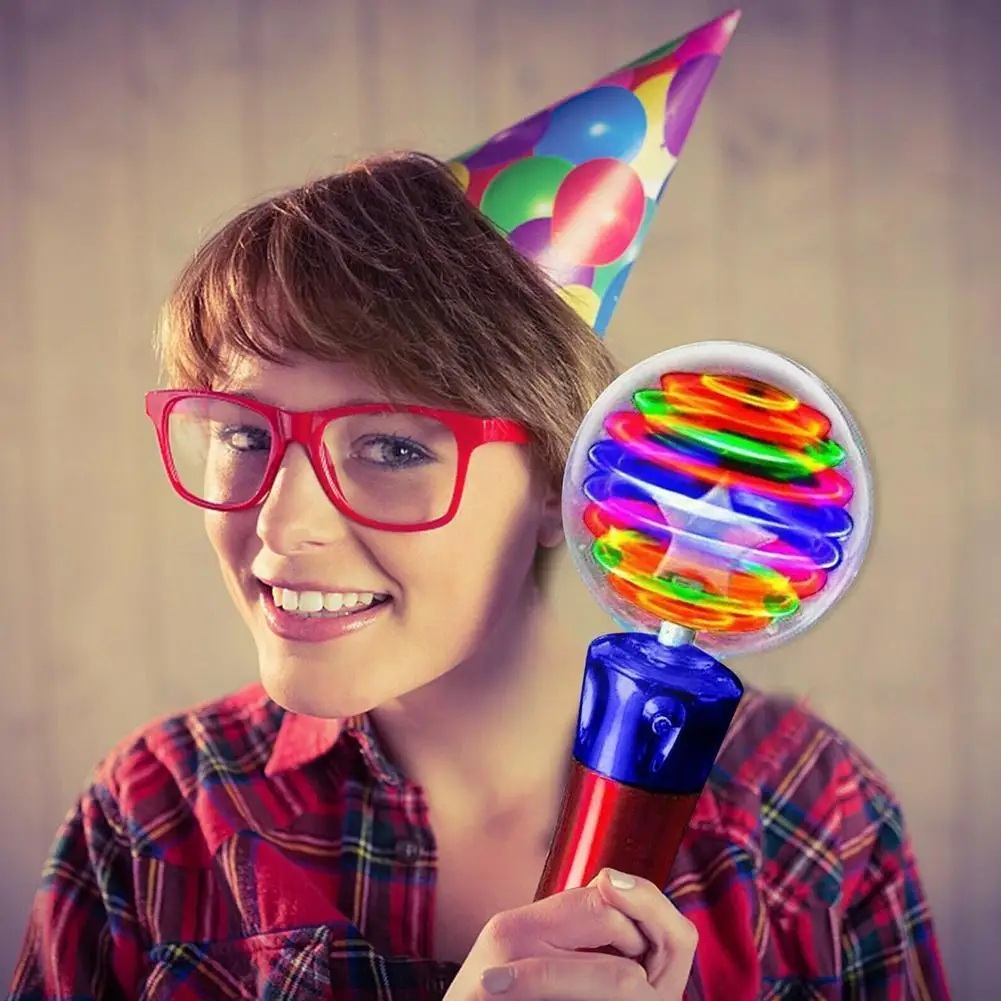 

Вращающаяся мигающая светящаяся палочка, светодиодный фонарь, пятиконечная игрушка, звезда, вечерние НКА, день рождения, рождественские то...