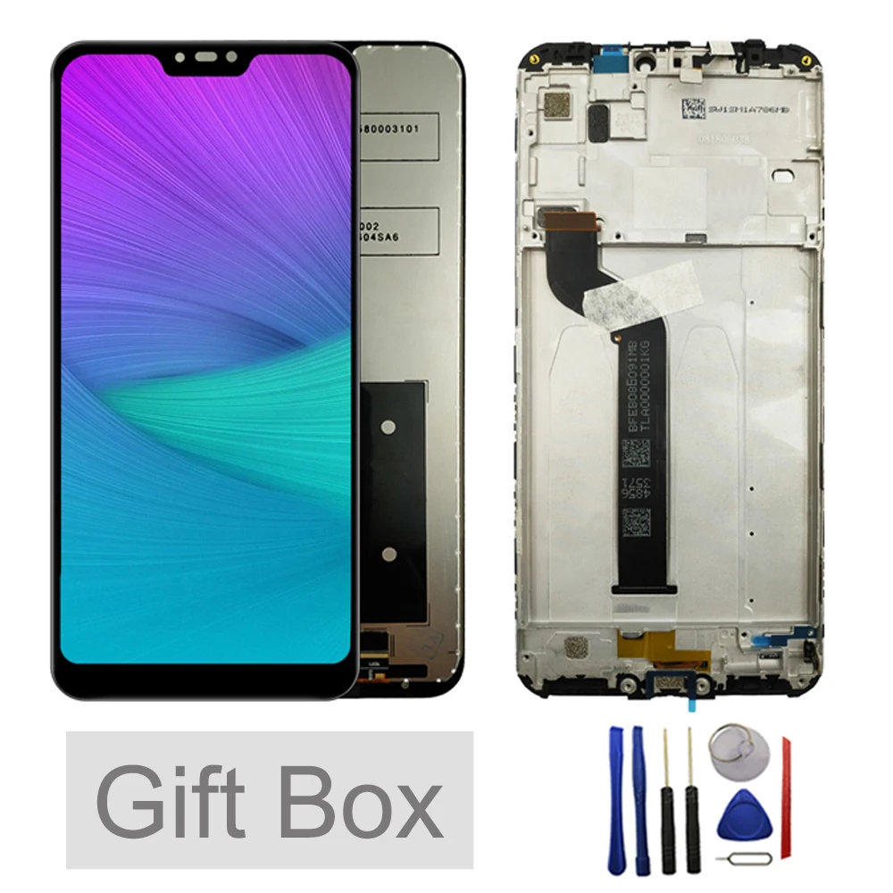 Xiaomi mi A2 Lite Red mi 6 pro lcd сенсорный экран дигитайзер A2 lite ЖК-дисплей с рамкой Защитная пленка для ЖК-экрана мягкий чехол