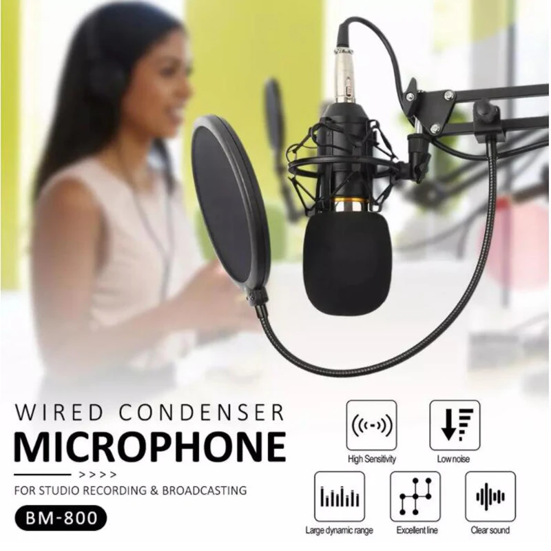 Конденсаторный микрофон bm 800 для студийной записи kaorake bm800 профессиональный