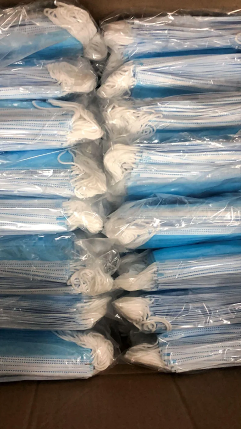 

in stock 50 Packs Civil Use Masks 3 Layers General Protective Masks Safe and Breathable