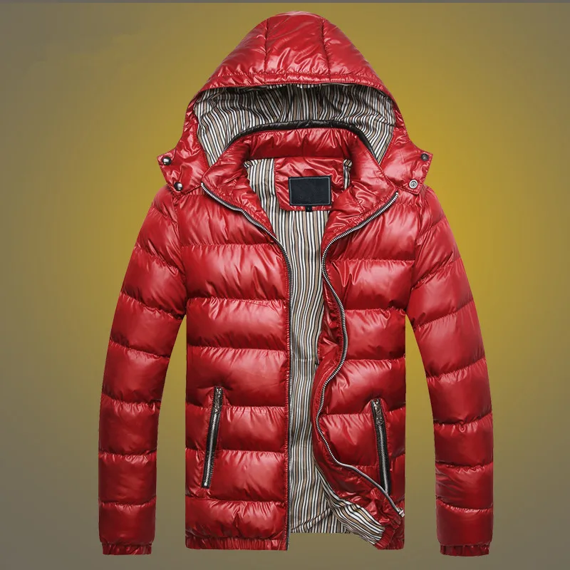 

Men's Casual Cotton-padded Jacket Coat Warm Padded Large Size Hooded Cotton Coat Men's Down Cotton Suit Parkas Mens Winter Coats